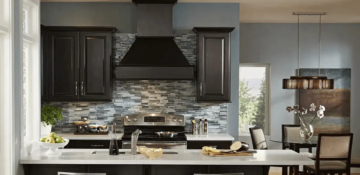 Kitchen cabinet painting and refinishing in a modern kitchen in Oklahoma City, OK